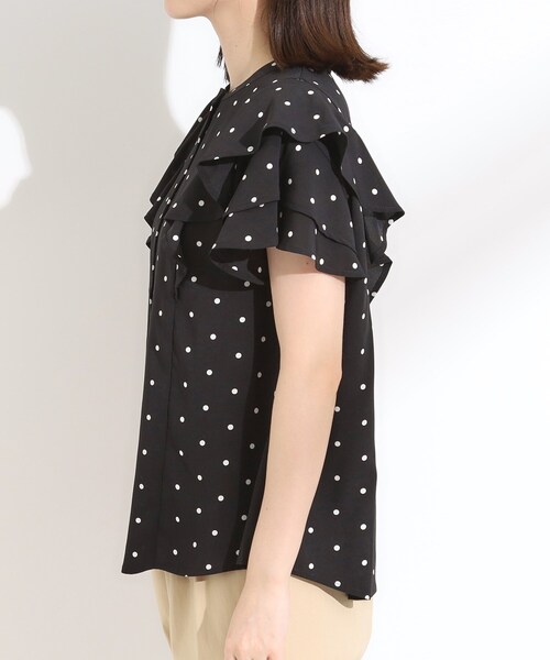 DRESKIP（ドレスキップ） ブラウス シャツ 「無地/ドット柄」お袖