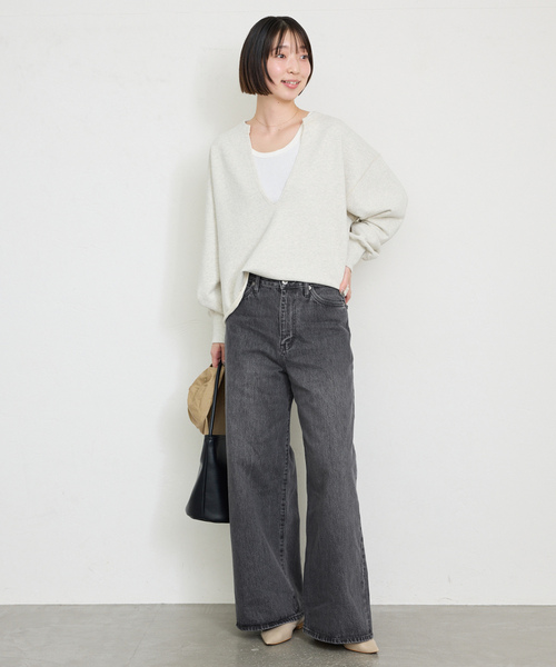 「SLOBE IENA」 デニムパンツ 38 サックスブルー レディース