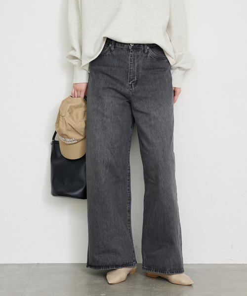 「SLOBE IENA」 デニムパンツ 38 サックスブルー レディース