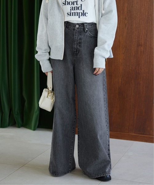 「SLOBE IENA」 デニムパンツ 38 サックスブルー レディース
