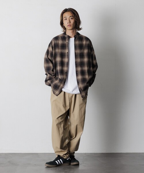ORVIS オンブレチェックネルシャツ（バングラデシュ製・L）　③ FREAK'S STORE（フリークスストア） シャツ 限定展開 Relax Fit