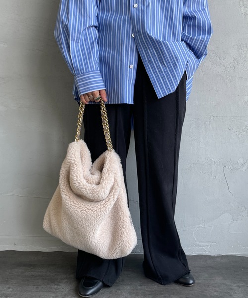 VIOLA’dORO/ヴィオラドーロ エコムートンチェーンショルダートートバッグ VIOLAd'ORO（ヴィオラドーロ） トートバッグ 「VIOLAd'ORO / ヴィオラ