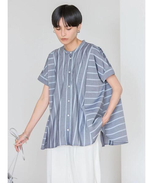 「AMERICAN HOLIC」 半袖シャツ L ブルー系その他4 レディース_画像6