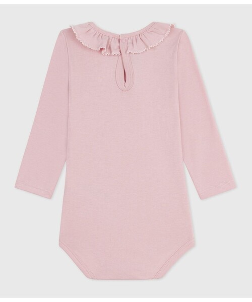 PETIT BATEAU（プチバトー） ベビー服 ロンパース 衿つき長袖ボディ