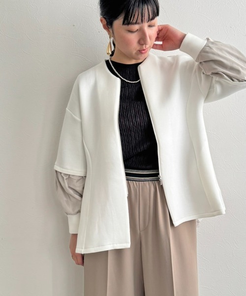 LHELBIE ブルゾン アウター ダンボールドッキングブルゾン レディース