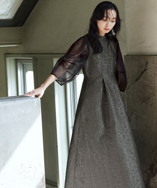 RUIRUE BOUTIQUE（ルイルエブティック） 7分袖ワンピース M ブラック