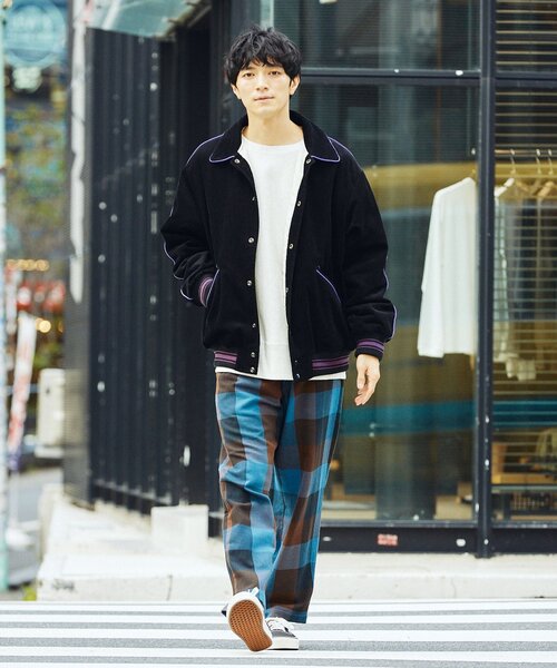 ☆SKOOKUM/ウール×レザースタジャン★アメリカ製 Mサイズ SKOOKUM（スクーカム） スタジャン M ブラック メンズ : ZOZOTOWN