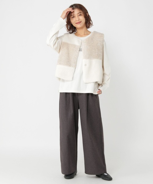 studio CLIP（スタディオクリップ） ベスト ジレ パッチワーク