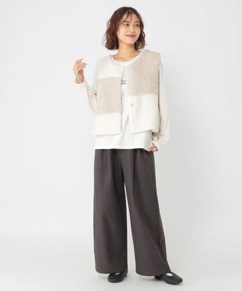 studio CLIP（スタディオクリップ） ベスト ジレ パッチワーク