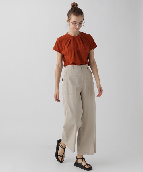 「saloon」 パンツ MEDIUM カーキ レディース_画像4