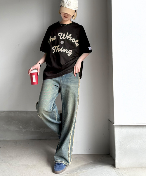 「Java」 半袖カットソー X-LARGE ホワイト レディース_画像8