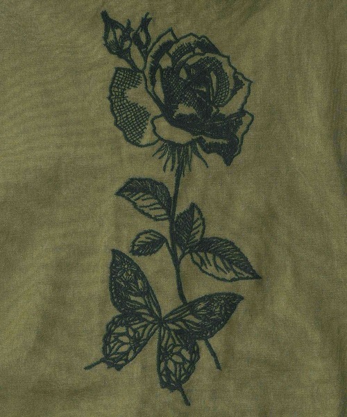 ScoLar（スカラー） ブルゾン アウター 花蝶刺繍チュール重ねロング