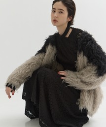 CLANE（クラネ） カーディガン 「CLANE/クラネ」BI COLOR SHAGGY KNIT