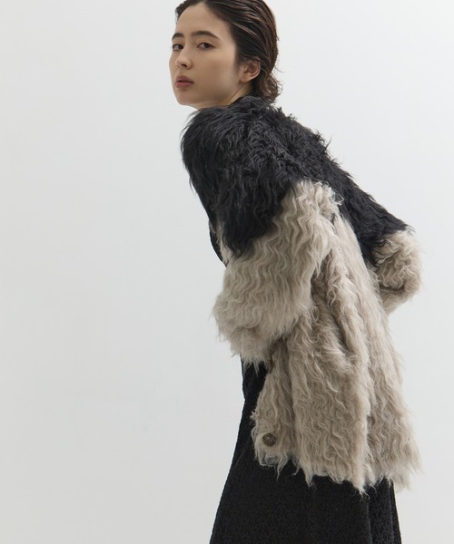 CLANE（クラネ） カーディガン 「CLANE/クラネ」BI COLOR SHAGGY KNIT