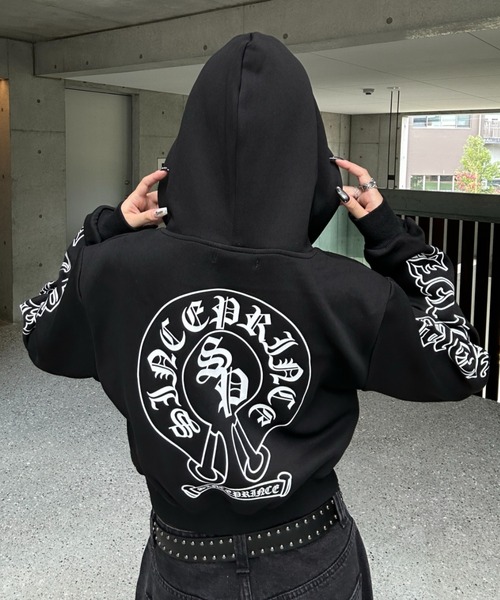 ARCHI / アーキ　パーカー　フーディー KsG パーカー Arch Design Lettering Cropped Hoodie レディース