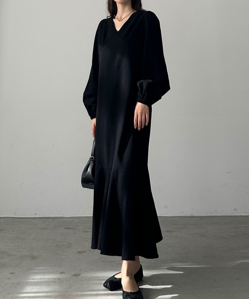 「Louere」 長袖ワンピース SMALL ナチュラル レディース_画像5