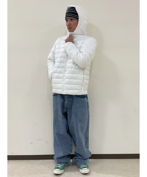 GAP ホワイト ダウンジャケット フード付き GAP（ギャップ） ダウンジャケット ダウン フード付き パファー