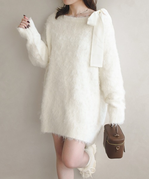 新品♡肩リボン　アンゴラニット 31 Sons de mode（トランテアン ソン ドゥ モード） ニット セーター