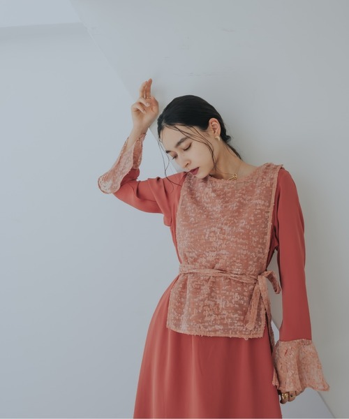 sahara（サハラ） 長袖ワンピース FREE オレンジ系その他 レディース