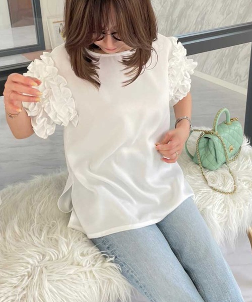 「M y u」 半袖カットソー MEDIUM ホワイト レディース_画像2