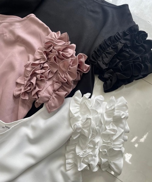 「M y u」 半袖カットソー MEDIUM ホワイト レディース_画像8