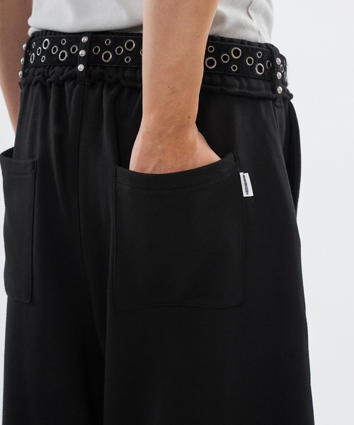 パンツ Hype Transform curve sweat studs trouser WISH FOR EVER（ウィッシュフォーエバー） パンツ STUDS DESIGN CURVE