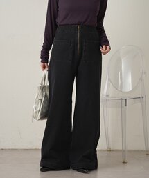 Omekashi オメカシ スウェットデニムフレアパンツ Omekashi（オメカシ） ジーンズ デニム デニムパンツ スウェットデニム