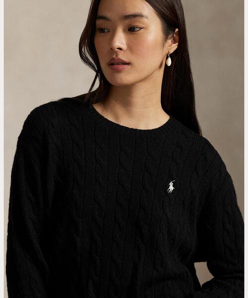 POLO RALPH LAUREN ニット セーター ケーブル ウールカシミヤ クルー