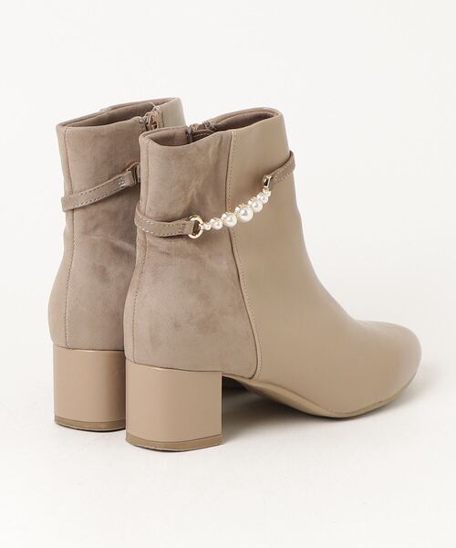 「ESPERANZA」 ビジューショートブーツ M ベージュ レディース_画像2