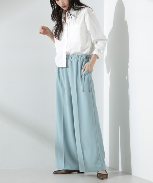 NANO universe（ナノ・ユニバース） イージーパンツ FREE ブルー