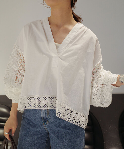 SLOBE IENA（スローブイエナ） 長袖ブラウス「sara mallikaコラボ