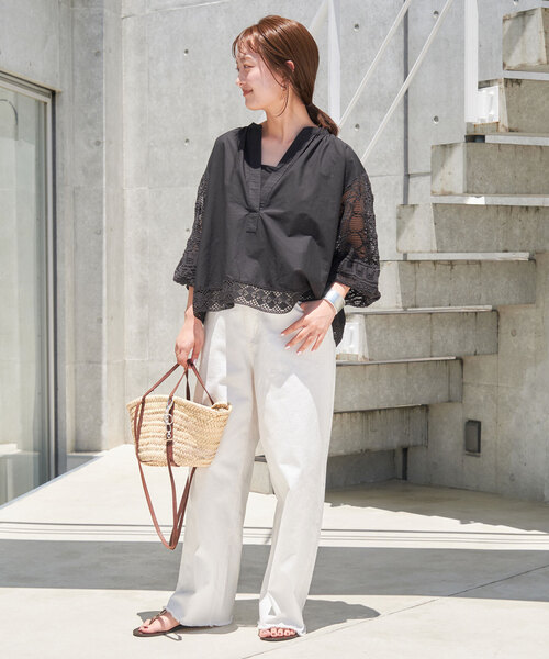 SLOBE IENA（スローブイエナ） 長袖ブラウス「sara mallikaコラボ