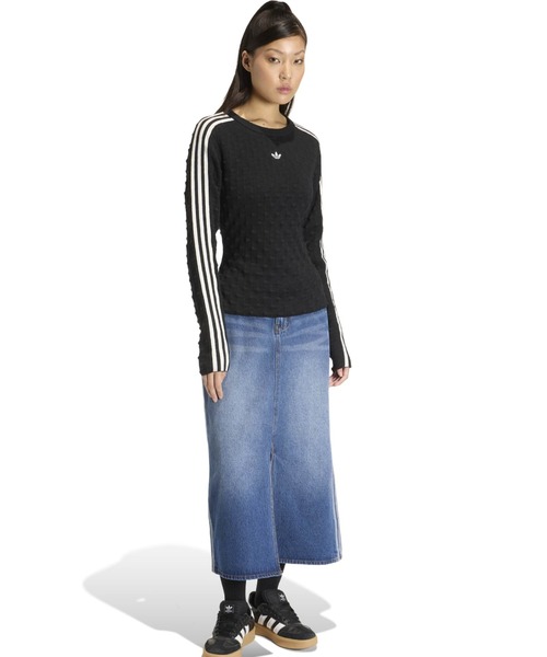 adidas✖️ivy park  ニット　セーター Shop adidas IVY PARK Allover Print Crewneck Sweatshirt HH9521 blue