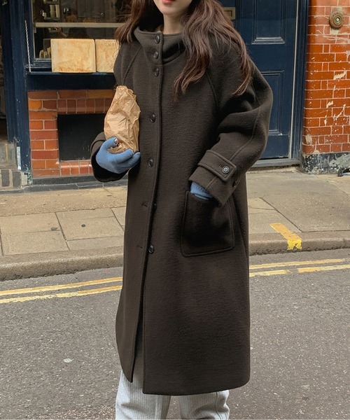 ジャケット テーラードジャケット 「高見え」ふんわりフード付ロング