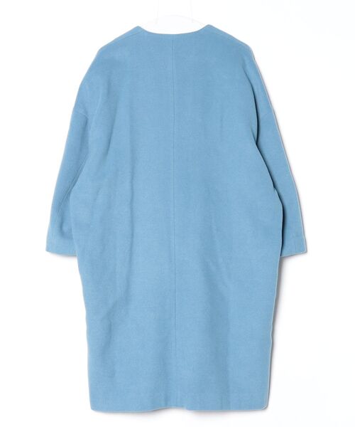 「Mila Owen」 ノーカラーコート ONE SIZE ブルー レディース_画像2