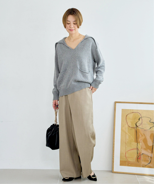 「LE TALON」 フラットパンプス 25.5cm アイボリー レディース_画像8