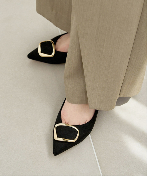 「LE TALON」 フラットパンプス 25.5cm アイボリー レディース_画像9