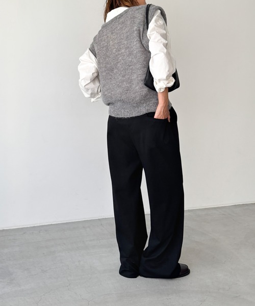 「CANAL JEAN」 「El mar」イージーパンツ ONE SIZE グレー レディース_画像3