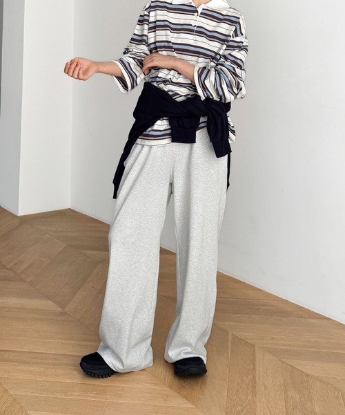 「CANAL JEAN」 「El mar」イージーパンツ ONE SIZE グレー レディース_画像5