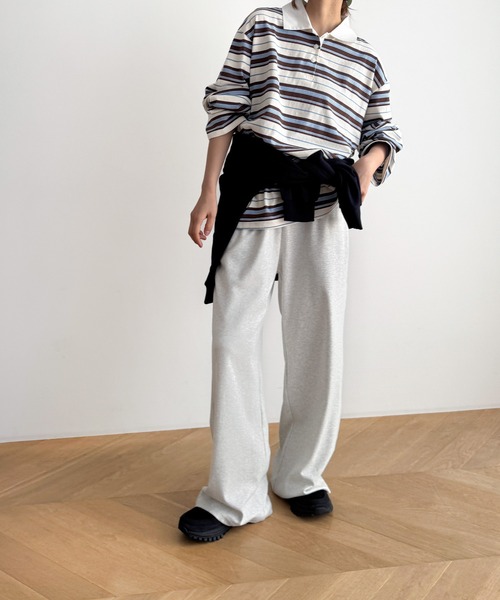 「CANAL JEAN」 「El mar」イージーパンツ ONE SIZE グレー レディース_画像7