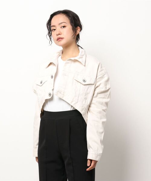 GYDA（ジェイダ） デニムジャケット FREE アイボリー レディース