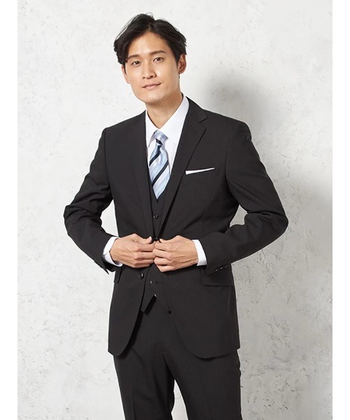 セットアップ 「ウォッシャブル/ベスト付き」スリーピーススーツ 2つ