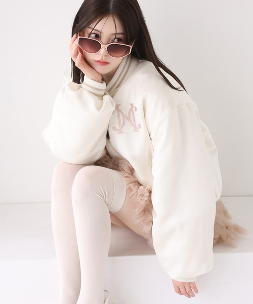 NICE CLAUP ロゴ入りスカジャン one after another NICE CLAUP スカジャン ロゴ入りスカジャン