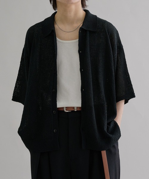 「epnok」 半袖ニット LARGE グレー メンズ_画像2