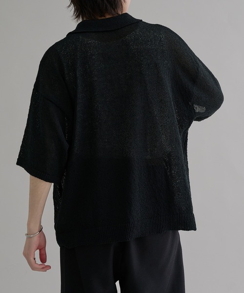 「epnok」 半袖ニット LARGE グレー メンズ_画像7