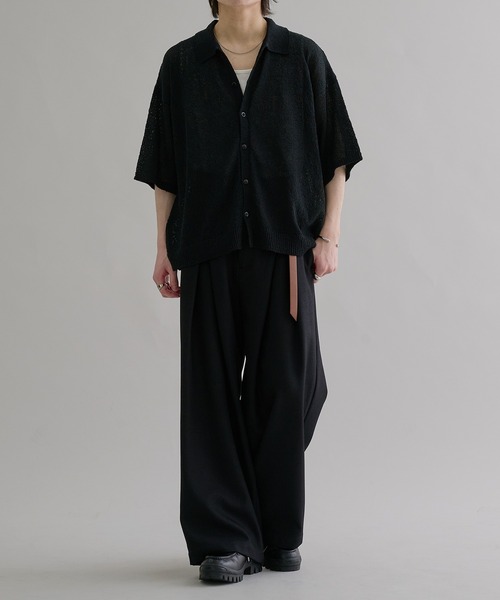 「epnok」 半袖ニット LARGE グレー メンズ_画像8