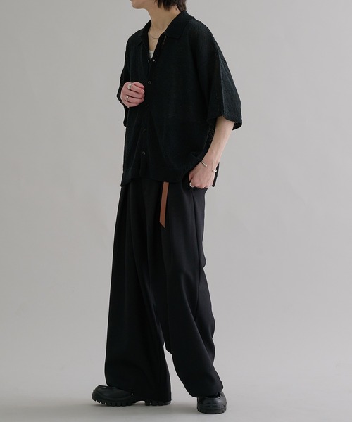 「epnok」 半袖ニット LARGE グレー メンズ_画像9