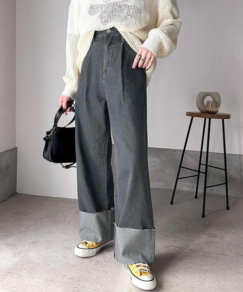 「ms+ ideal」 デニムパンツ X-LARGE ブルー レディース_画像4