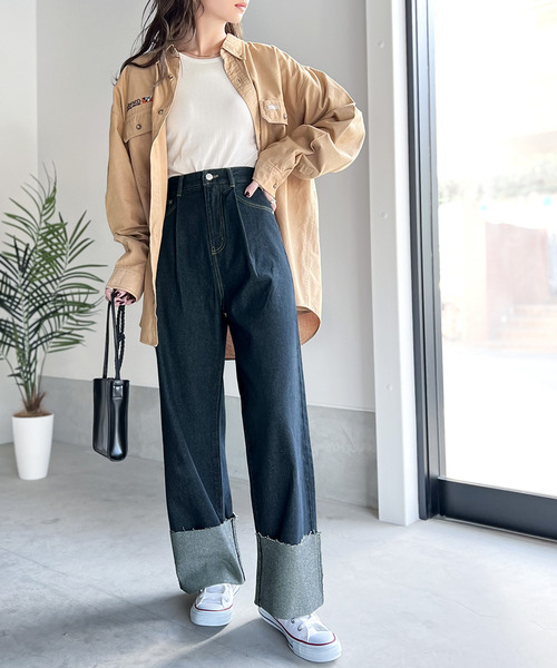 「ms+ ideal」 デニムパンツ X-LARGE ブルー レディース_画像5