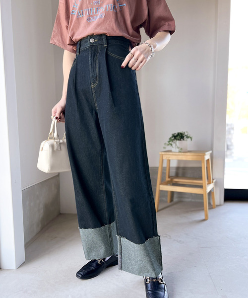 「ms+ ideal」 デニムパンツ X-LARGE ブルー レディース_画像6